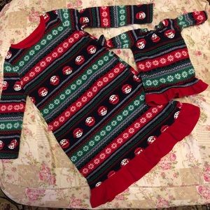 Set Toddler & Doll Xmas Pjs
